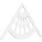 Ekena Millwork Pitch Classic Wagon Wheel Architectural Grade PVC Gable Pediment, 60"W x 35"H x 1"P (14/12) GPP060X035X100CWW - alternate 1